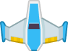 Player ship 1 blue