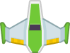 Player ship 1 green