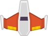 Player ship 1 orange