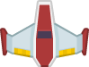 Player ship 1 red