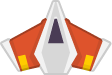 Player ship 2 orange