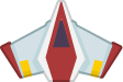 Player ship 2 red