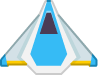 Player ship 3 blue
