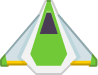 Player ship 3 green